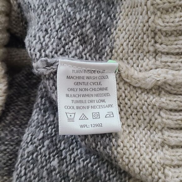 Tricots St Raphael Men's Sweater 1/4 Zip Pullover Tan Black Gray Stripe XL - Picture 7 of 7